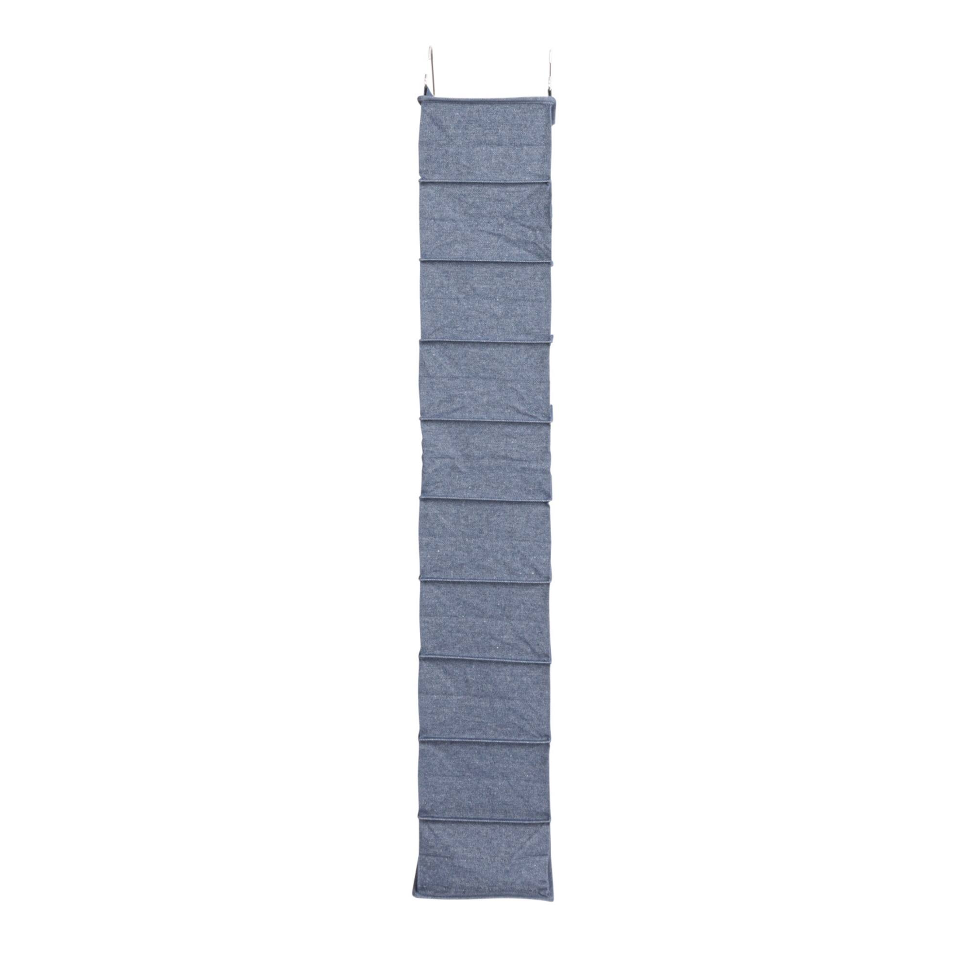 Household Essentials 48" Denim Cotton Blend & Plastic Hanging 10 Shelf Closet Organizer